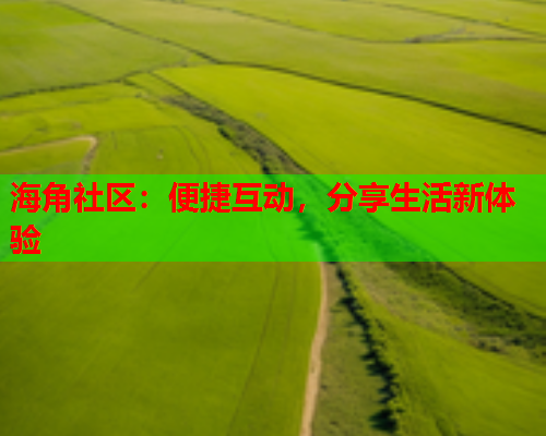 海角社区：便捷互动，分享生活新体验